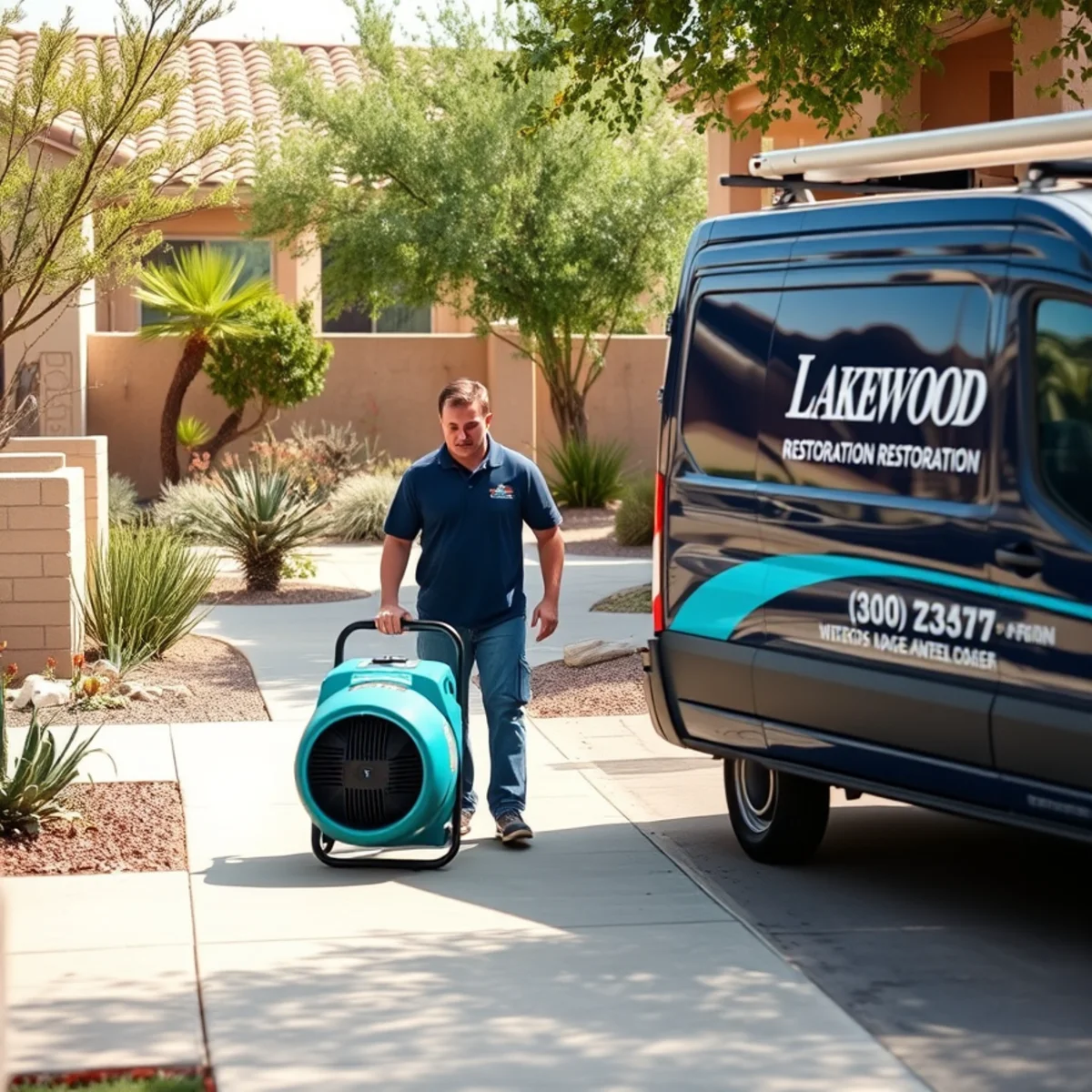 A Lakewood, AZ neighborhood home served by South Tempe Damage Restoration