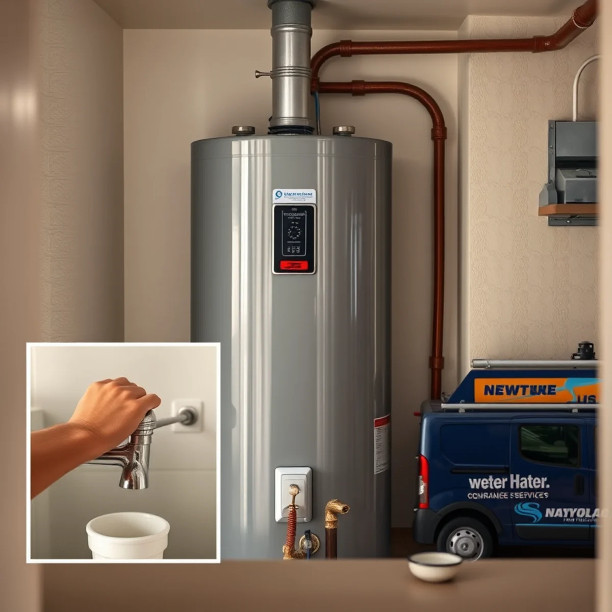 Residential water heater running constantly due to a hot-side slab leak