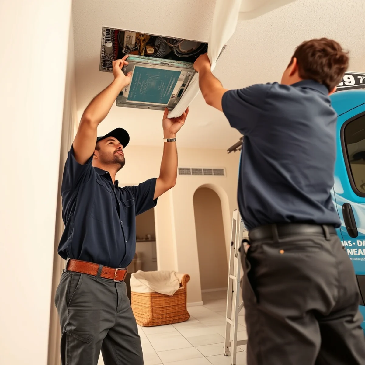 Ceiling Water Damage Repair in progress at a Tempe, AZ property