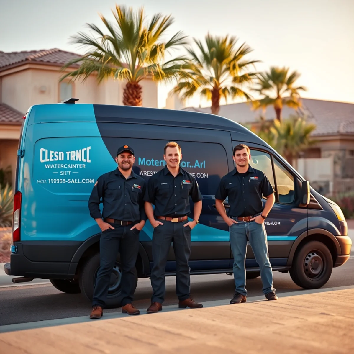 South Tempe Damage Restoration team and branded response vehicle in Tempe, AZ
