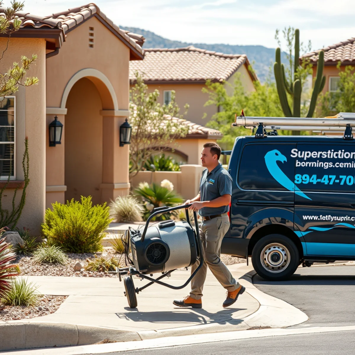 A Superstition Springs, AZ neighborhood home served by South Tempe Damage Restoration