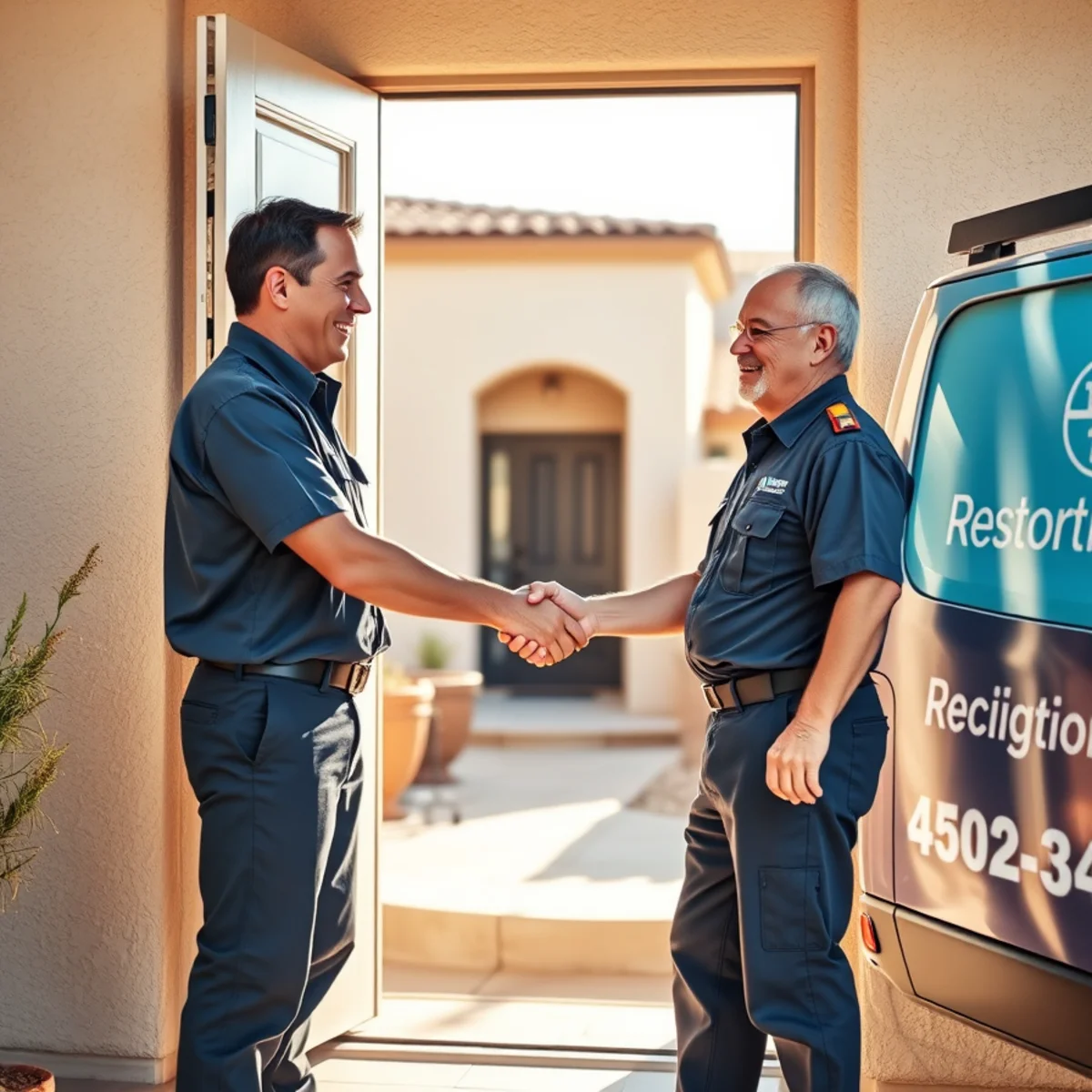 Satisfied South Tempe, AZ homeowner after professional water damage restoration