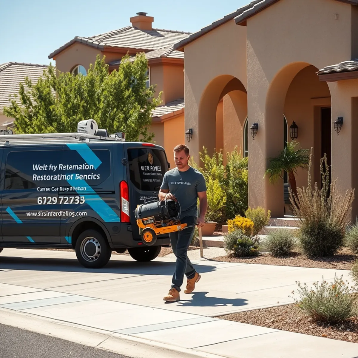 A Chandler, AZ neighborhood home served by South Tempe Damage Restoration