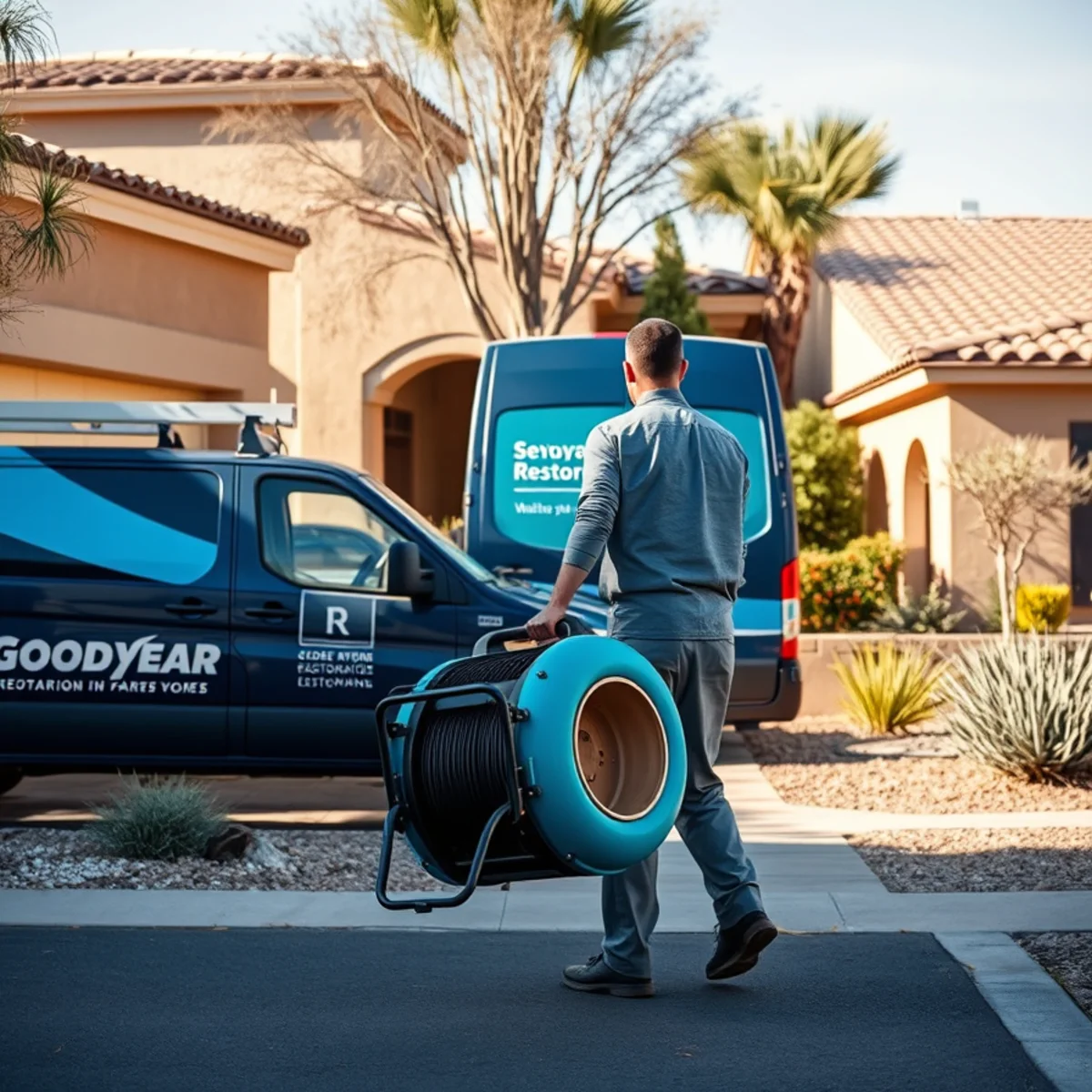 A Goodyear, AZ neighborhood home served by South Tempe Damage Restoration