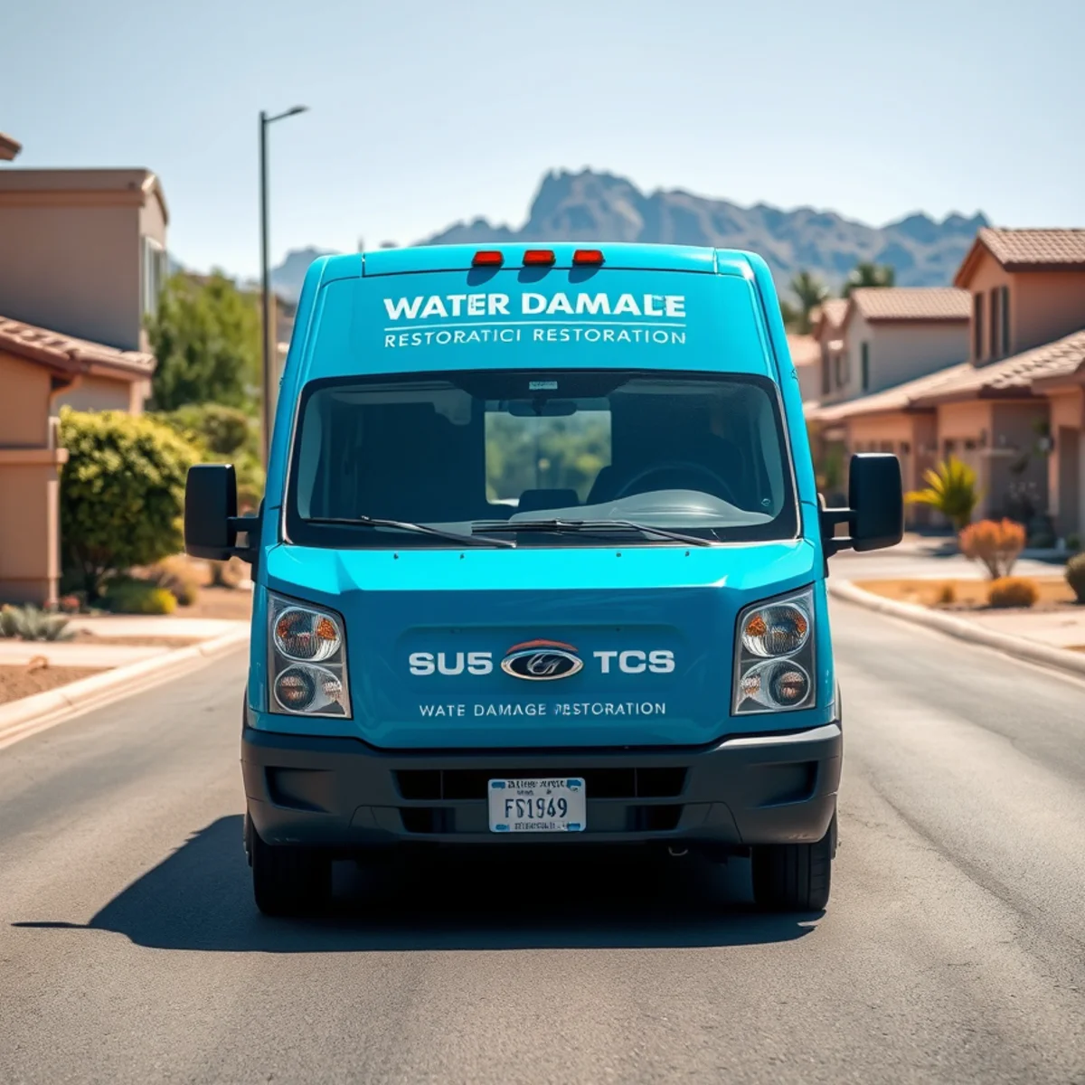Branded water damage restoration van serving South Tempe and the Phoenix metro